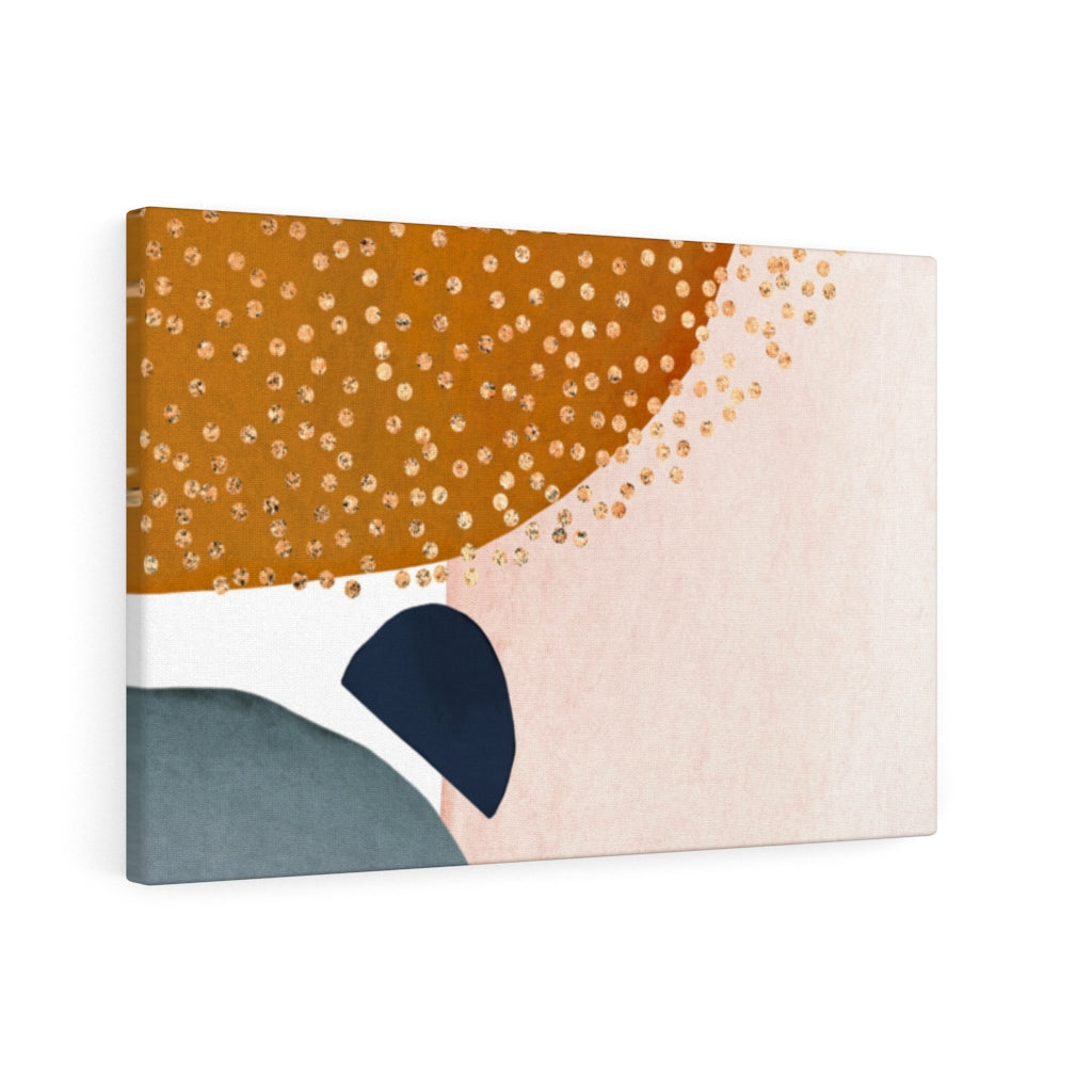 ABSTRACT WALL CANVAS ART | Dusty Blue Rust Orange Beige