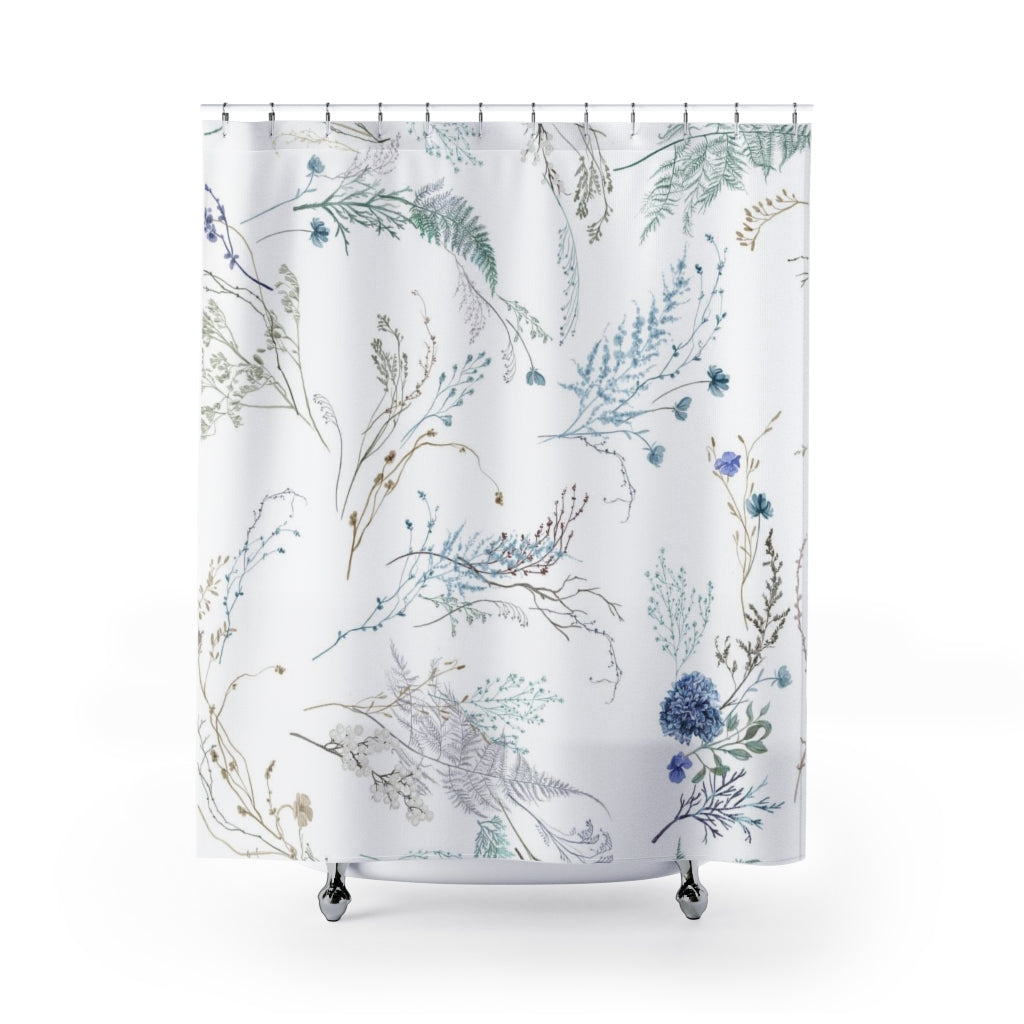 modern boho fabric shower curtain