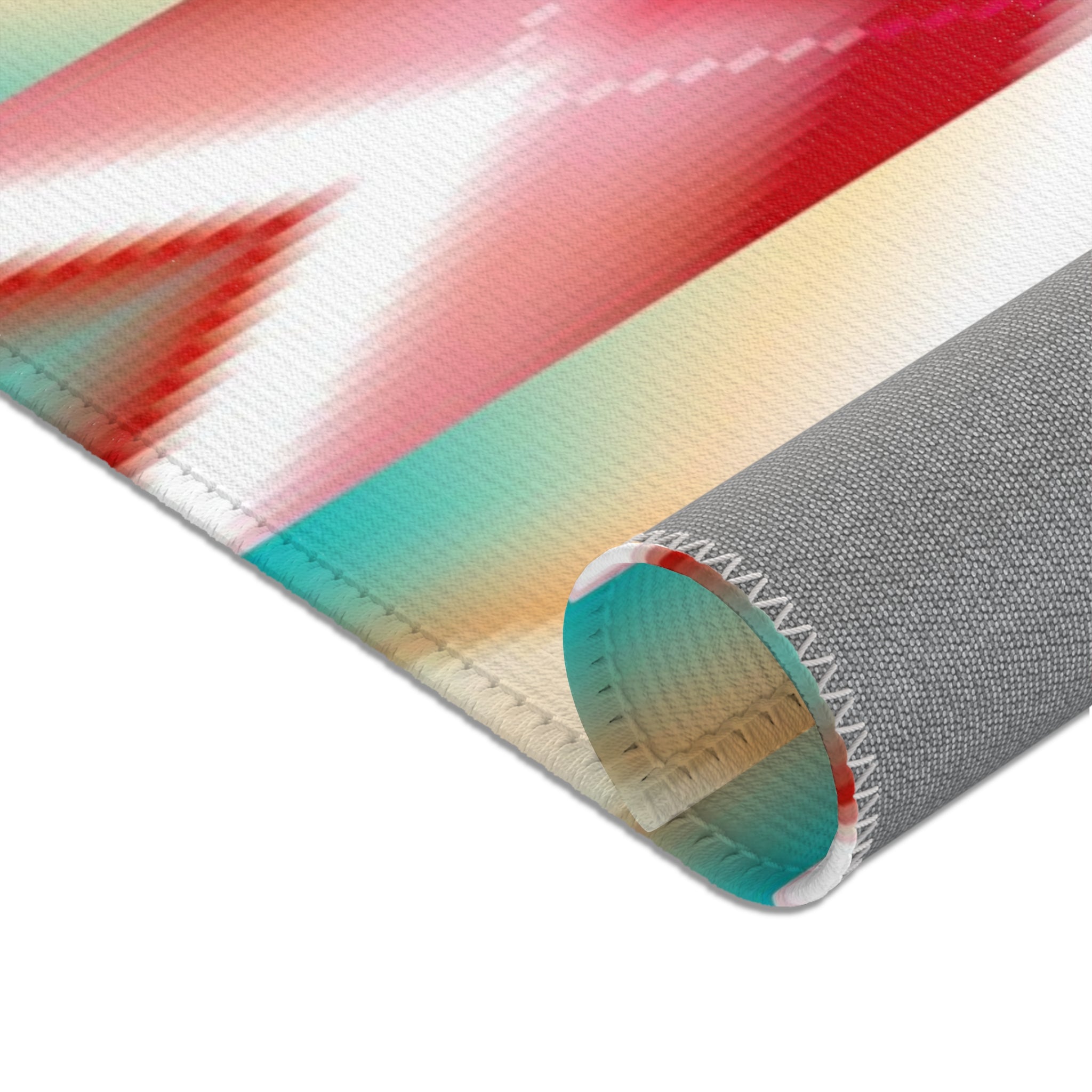 Tribal Area Rug | Red Pink Beige