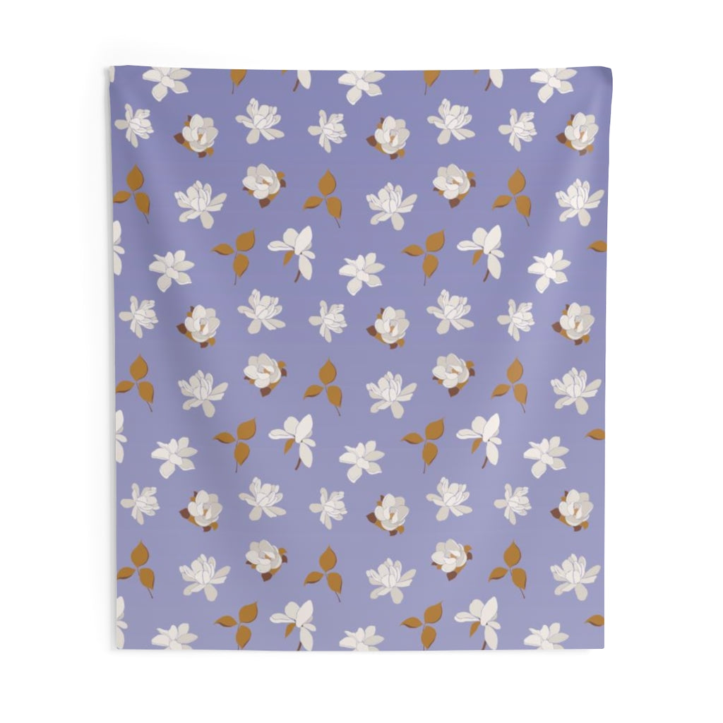Floral Tapestry | Pastel Purple White Brown