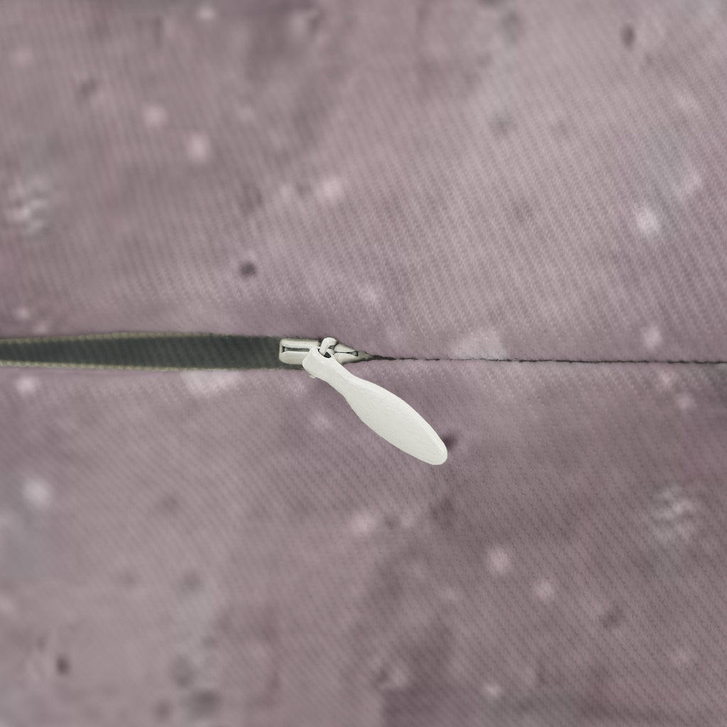 Abstract Boho Lumbar Pillow | Wine Purple Silver