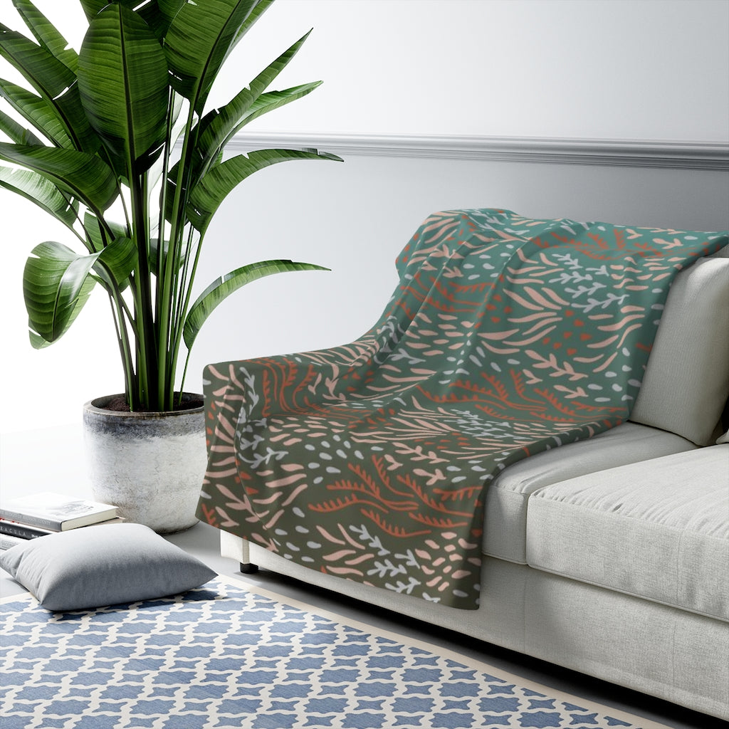 Floral Blanket | Teal Rust