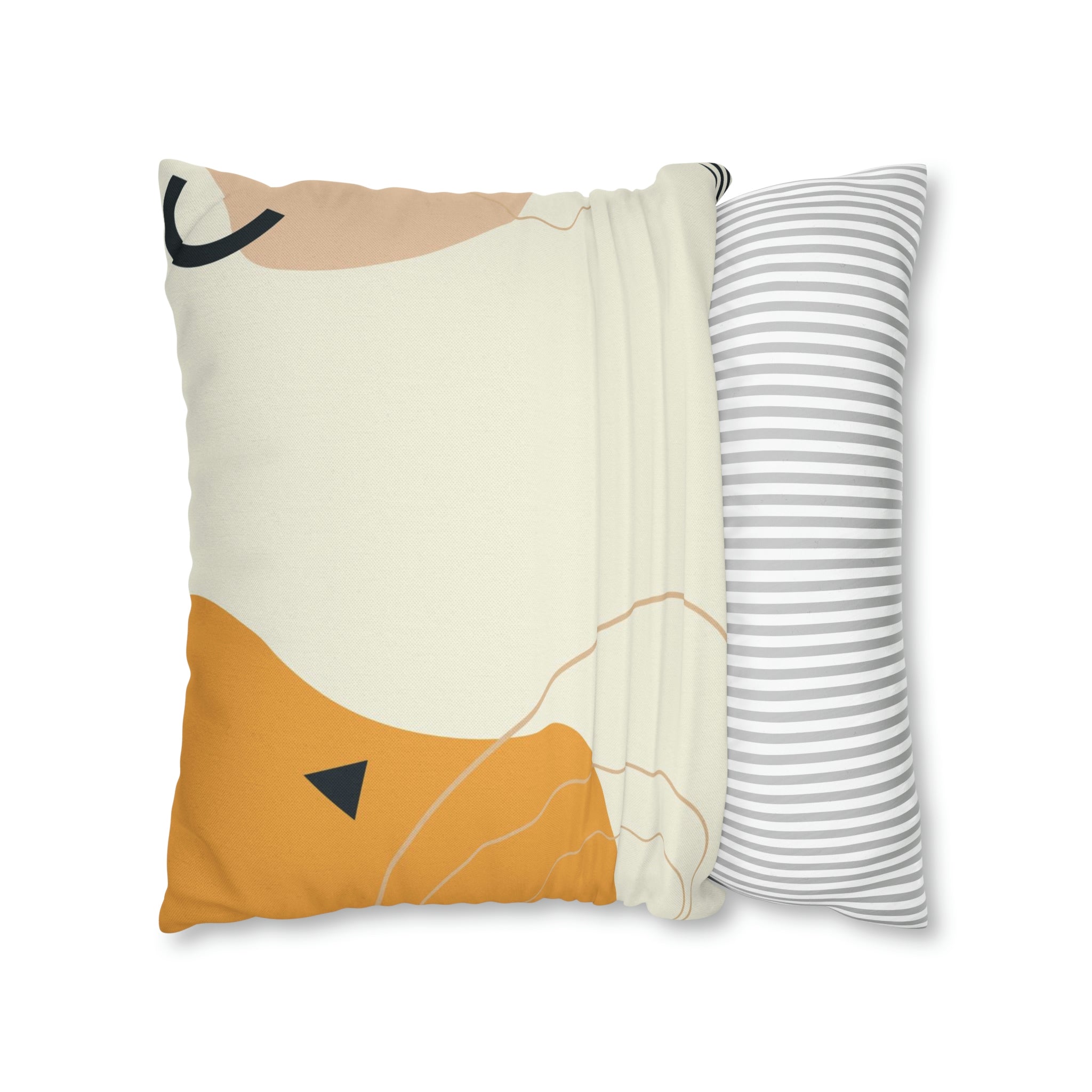 Abstract Pillow Cover | Cream Geometric