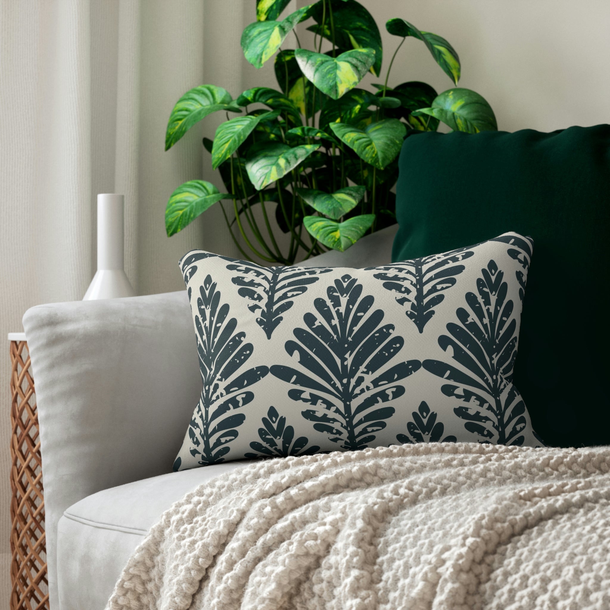 Retro Boho Lumbar Pillow | Neutral