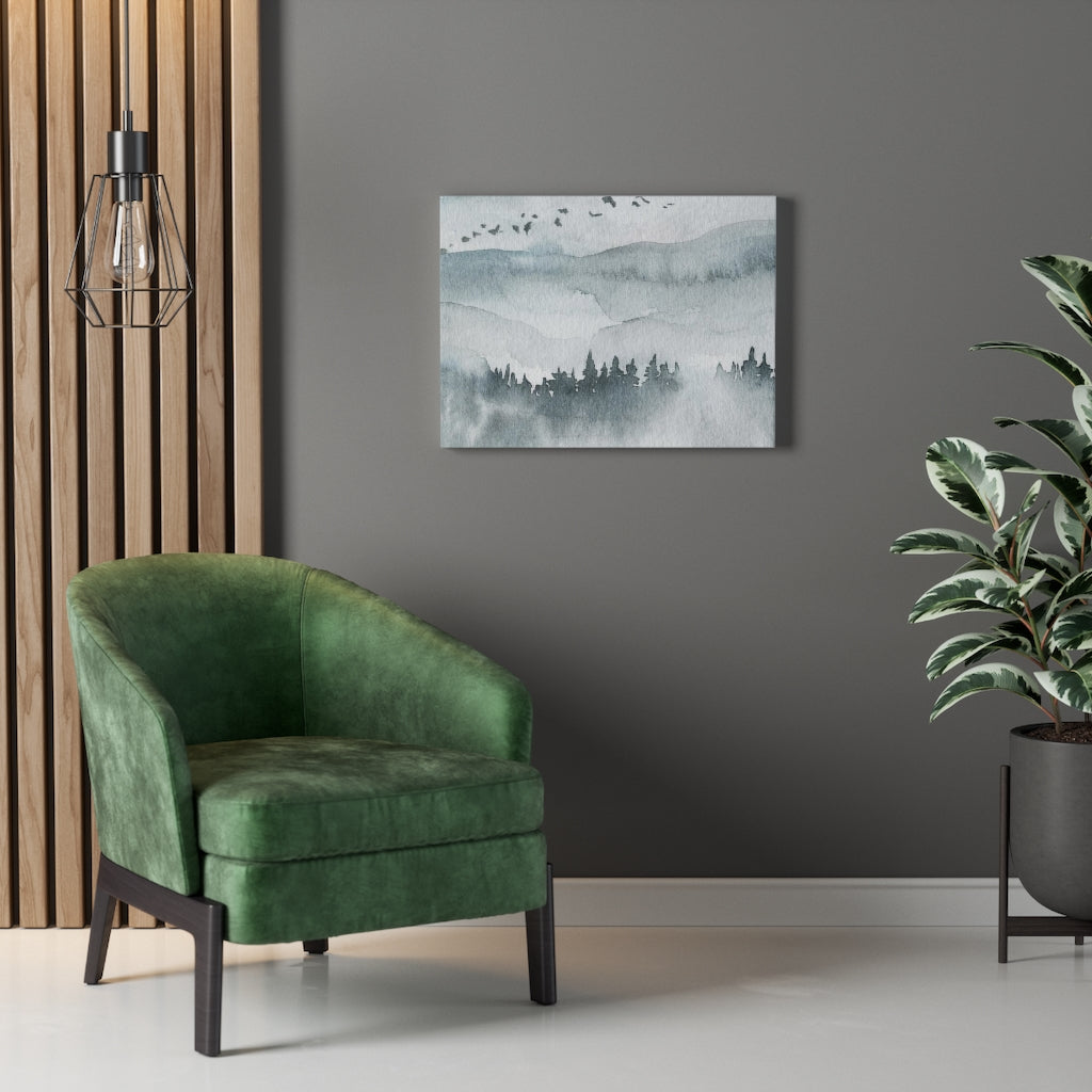 Nature Wall Canvas Art | Gray Woodlands