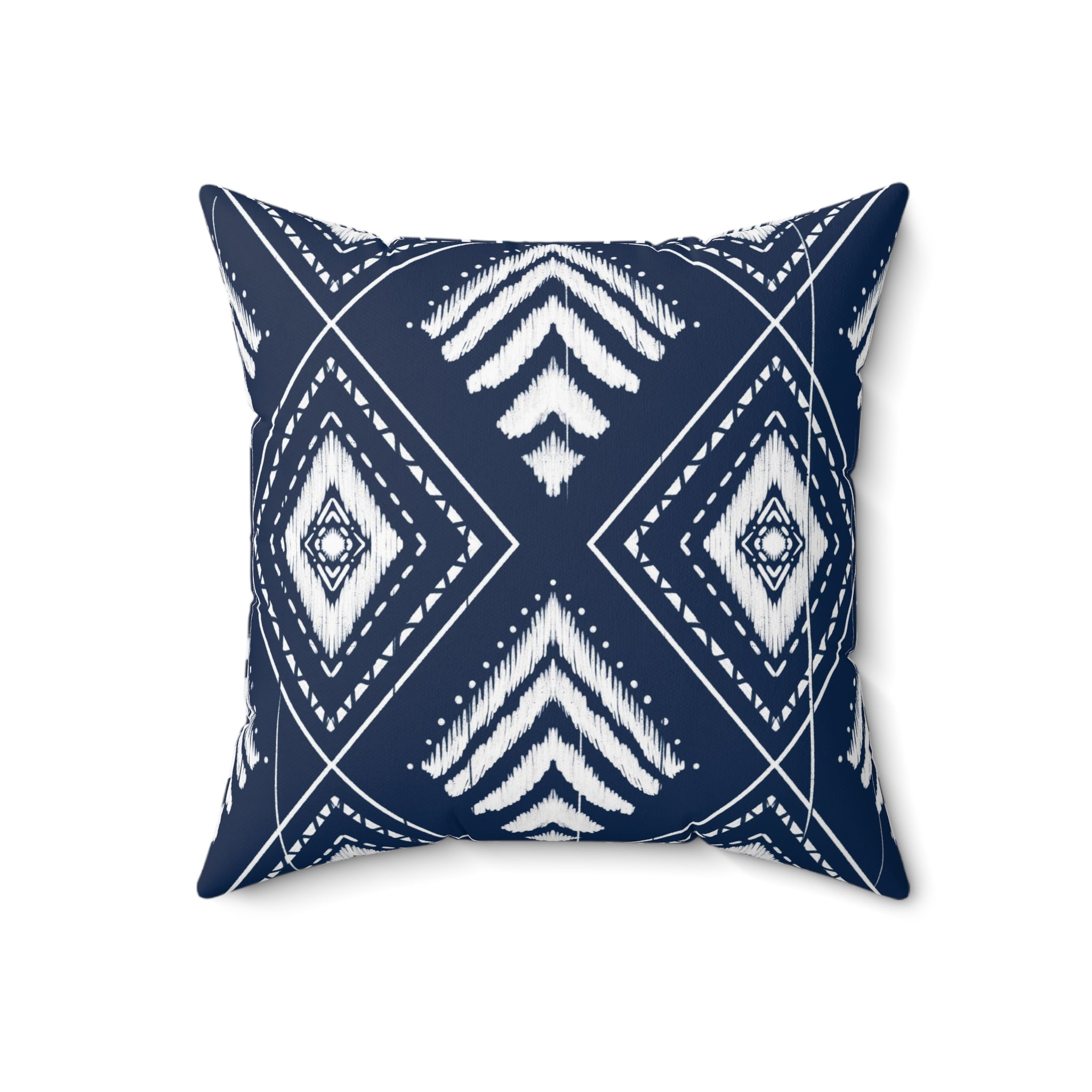 Folklore Pillow Cover | Navy White Tribal