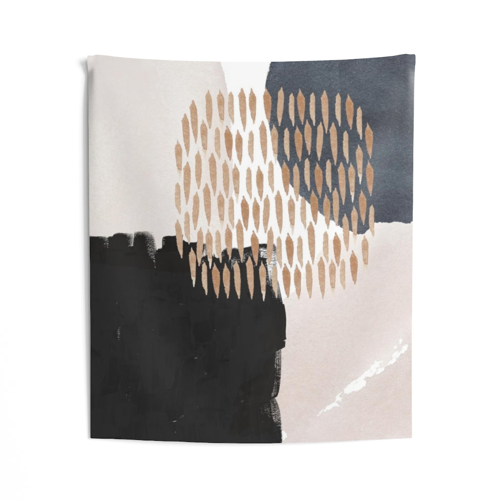 Abstract Tapestry | Beige Black Brown