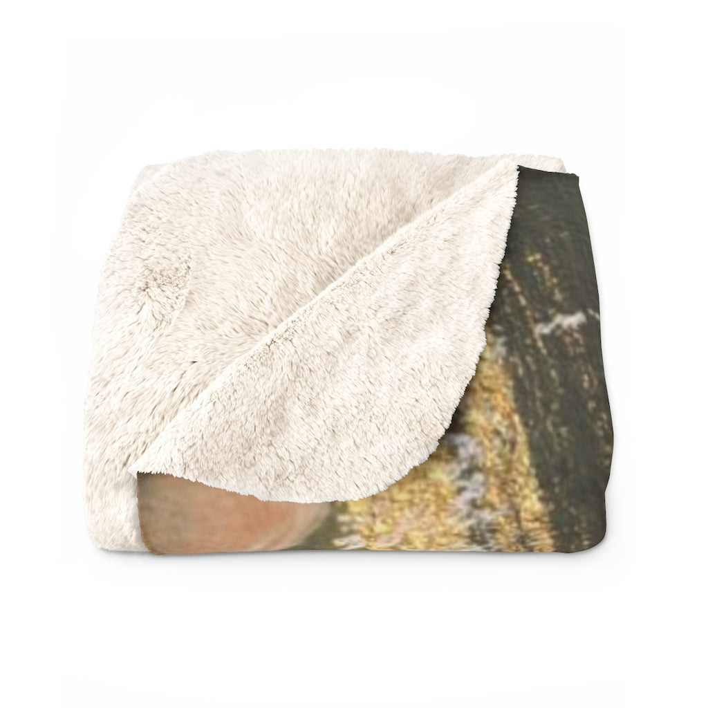 Acrylic Comfy Blanket | Brown Gold Earth Tones
