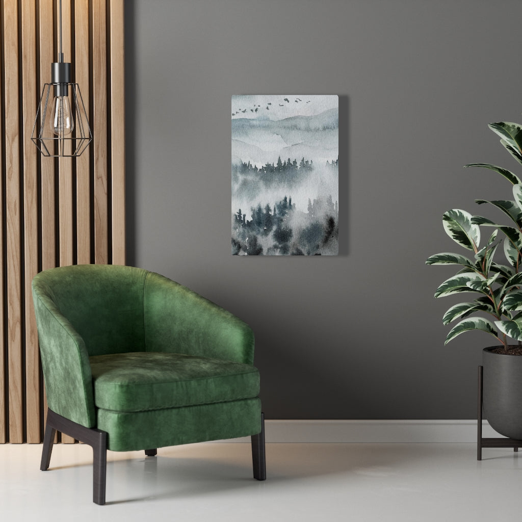Nature Wall Canvas Art | Gray Woodlands