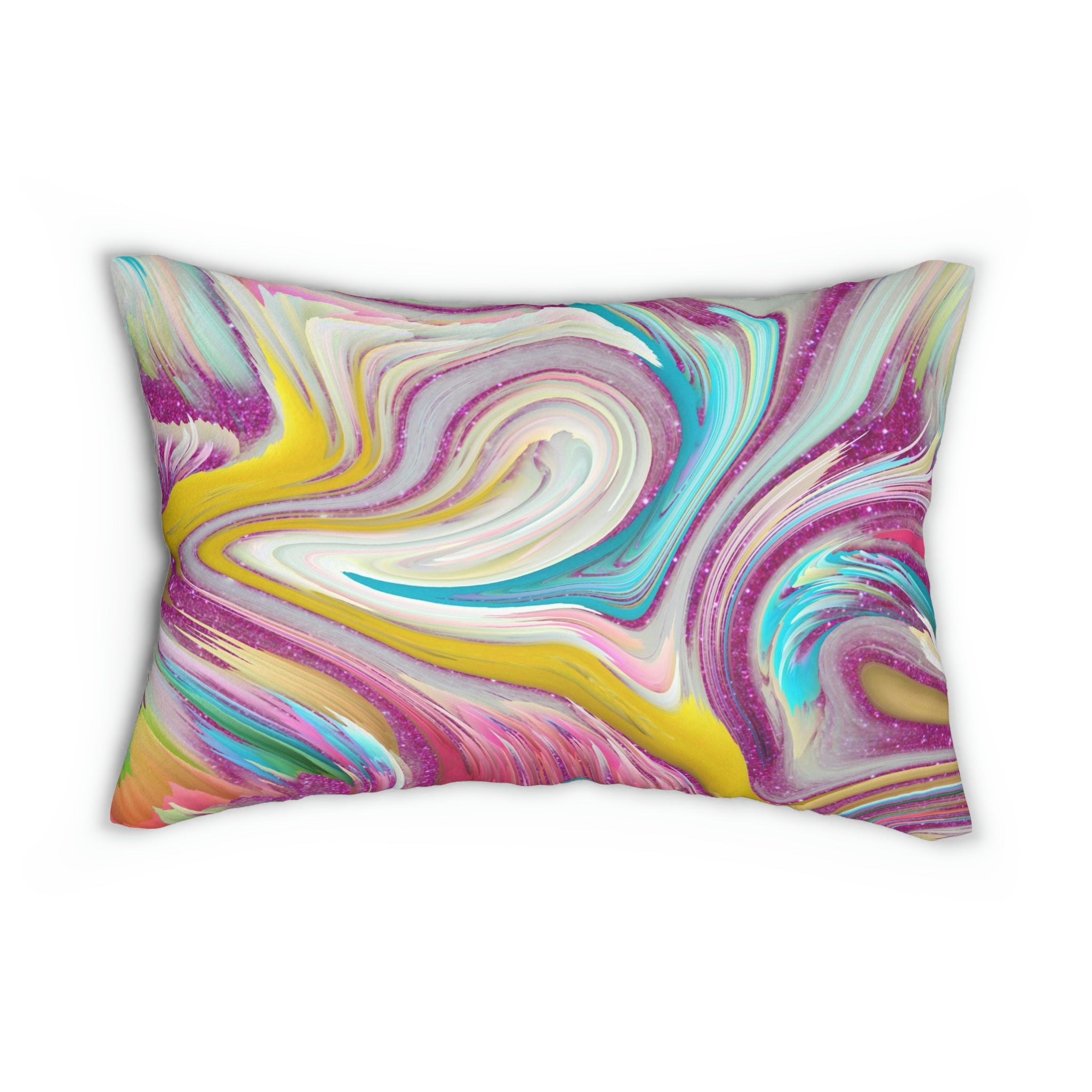 Abstract Lumbar Pillow | Bright Colors