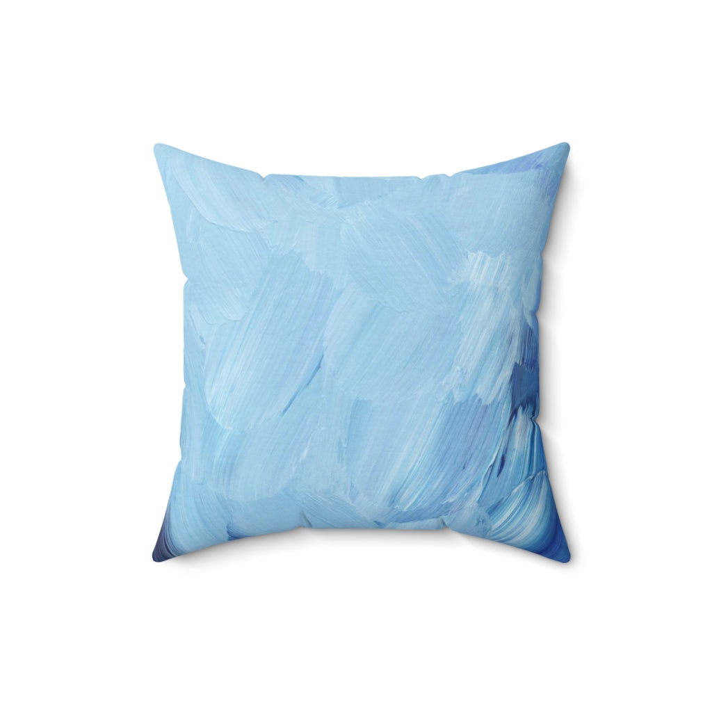 Abstract Pillow Cover | Sky Blue Paint