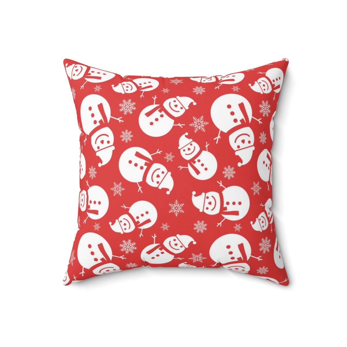 Scandi Nordic Boho Square Pillow Cover | Red White Folk Birds