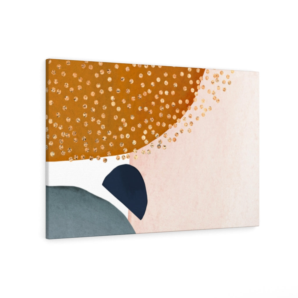 ABSTRACT WALL CANVAS ART | Dusty Blue Rust Orange Beige