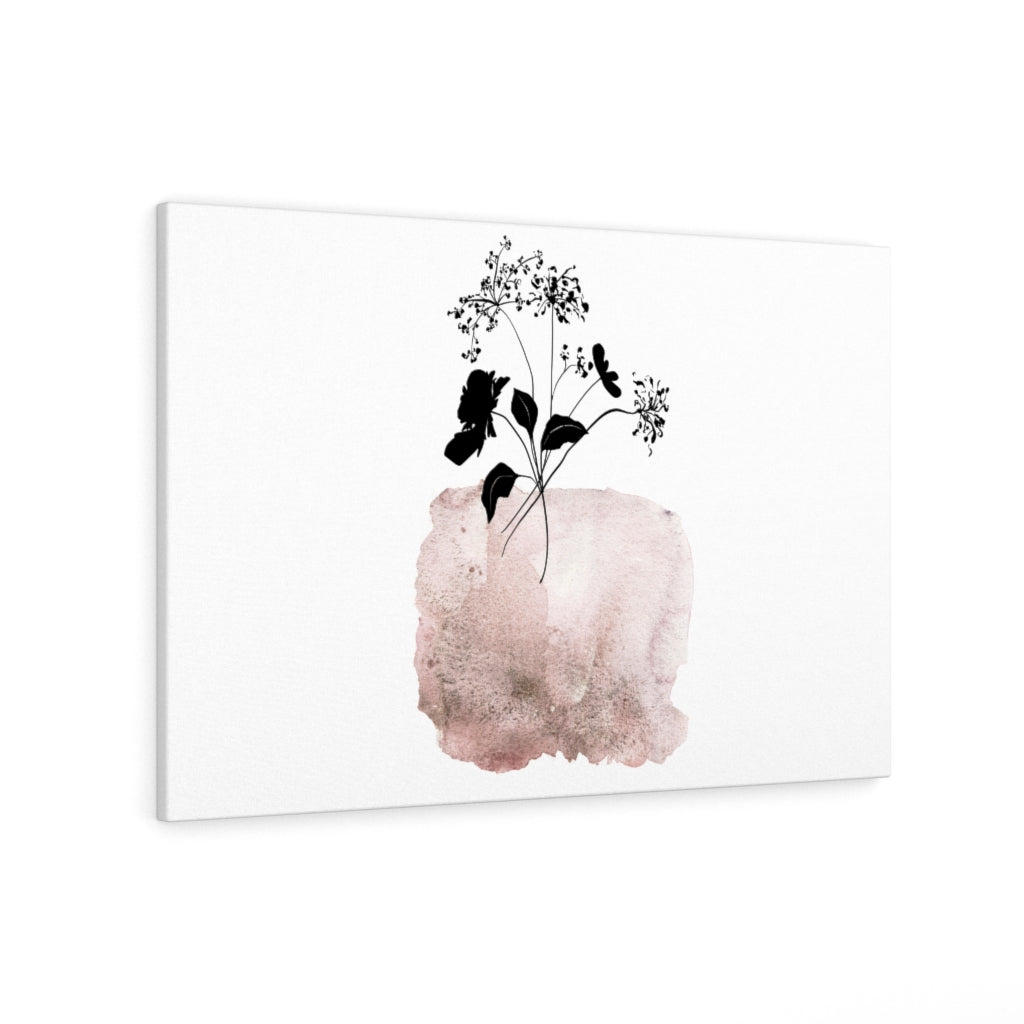 FLORAL WALL CANVAS ART | Bronze Black Leaves