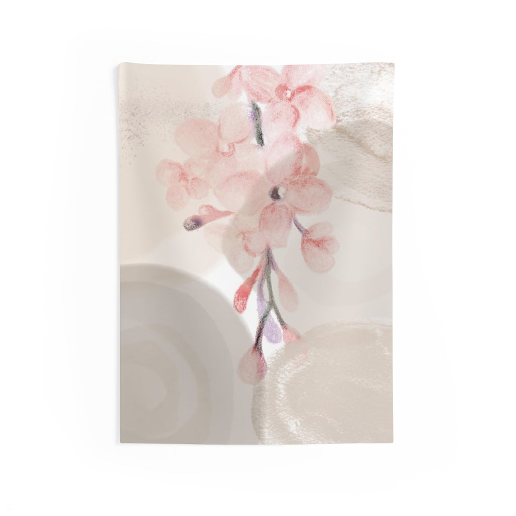 Floral Tapestry | Beige Pink Brown Blossom