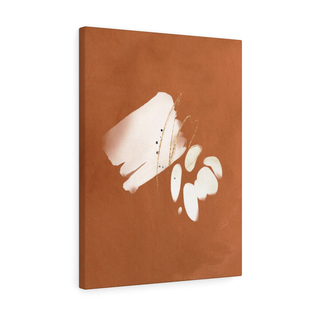 ABSTRACT WALL CANVAS ART | Terracotta Cream White