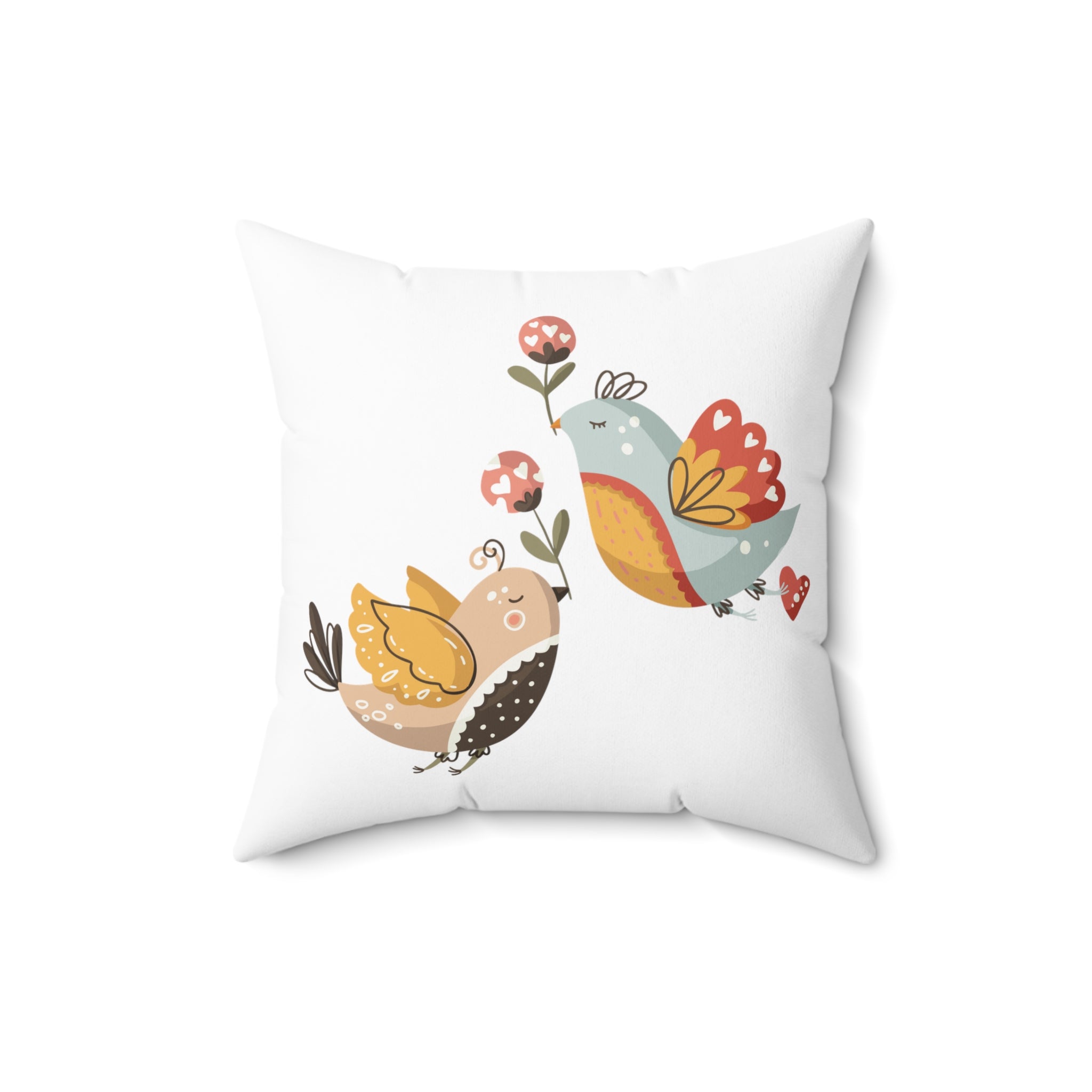 Swedish Folklore Pillow Cover | Love Birds