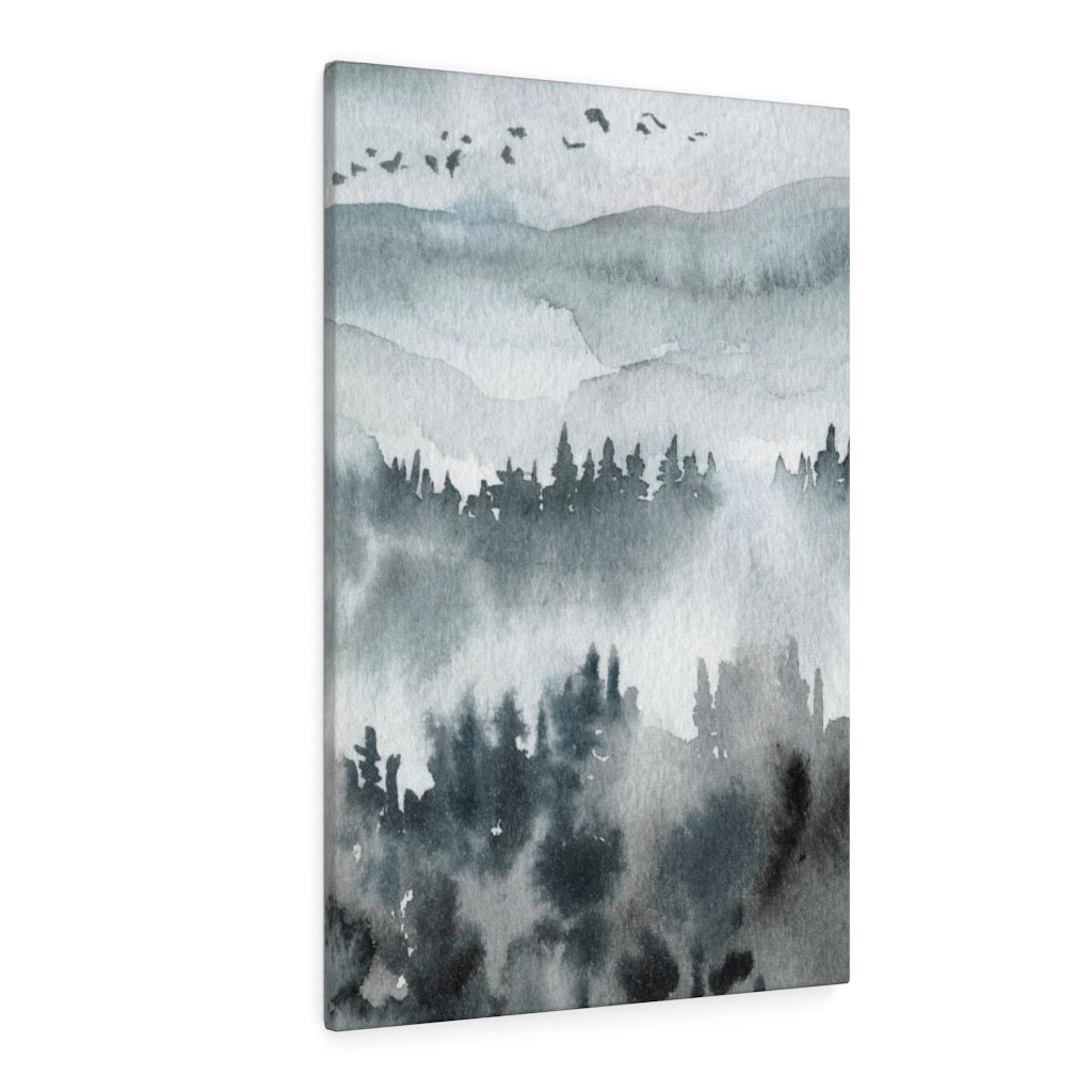 Nature Wall Canvas Art | Gray Woodlands