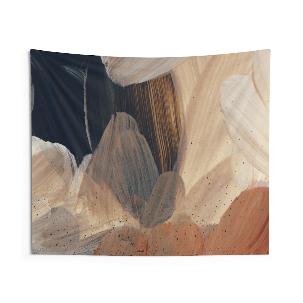 Abstract Tapestry | Beige Cream Yellow Rust