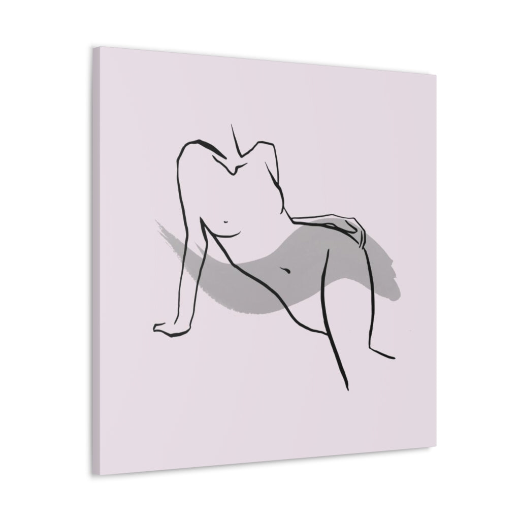 Abstract Canvas Wall Art | Blush Pink Floral