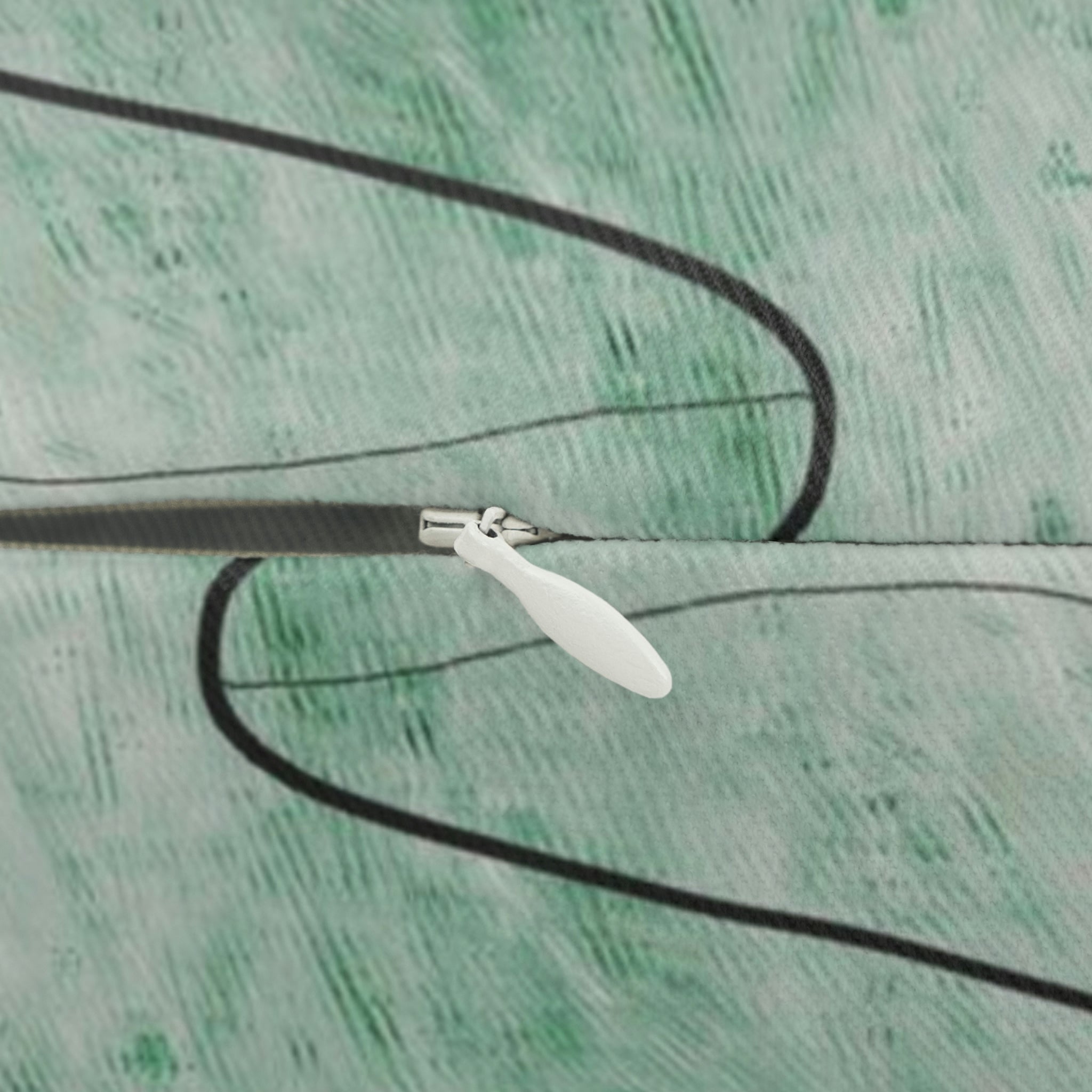 Abstract Floral Lumbar Pillow | Boho Green