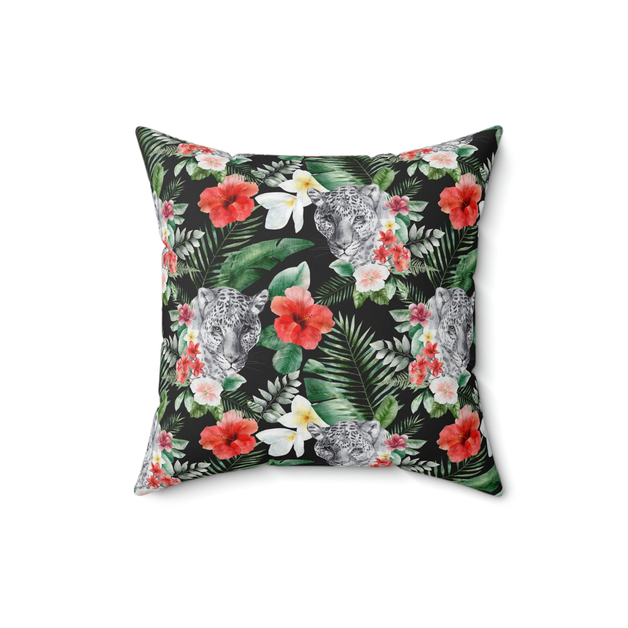Safari Tiger Pillow Cover | Jungle Animal Floral