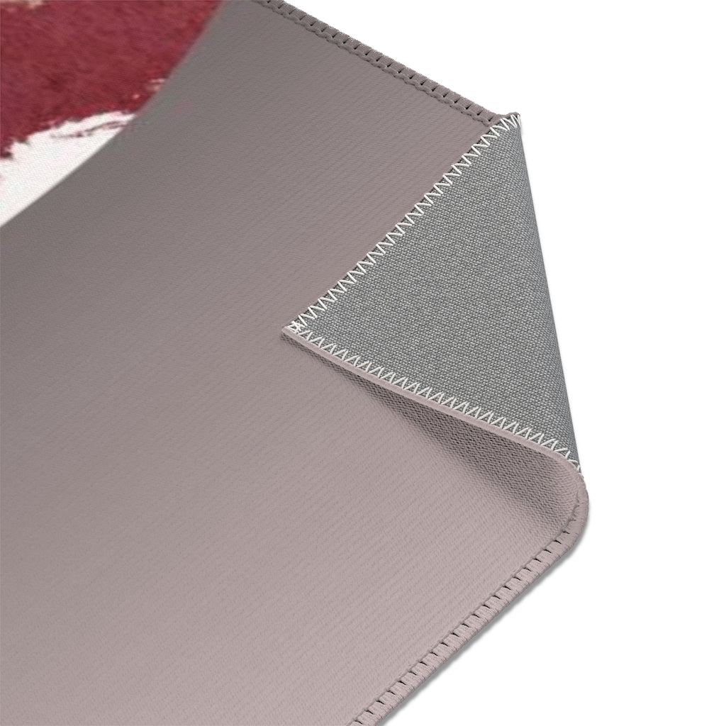 Geometric Area Rug | Black Blush Pink Shapes
