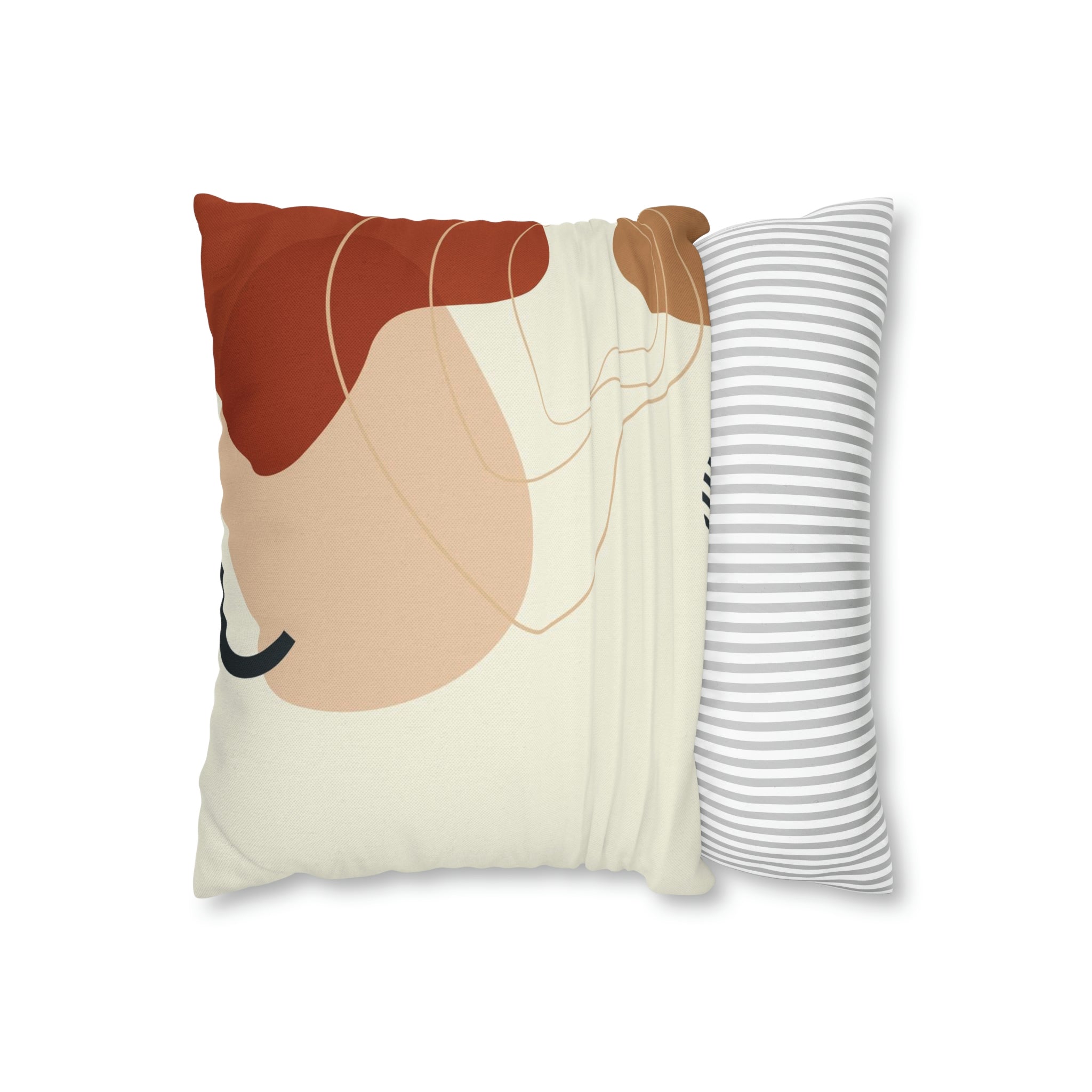 Abstract Pillow Cover | Cream Geometric