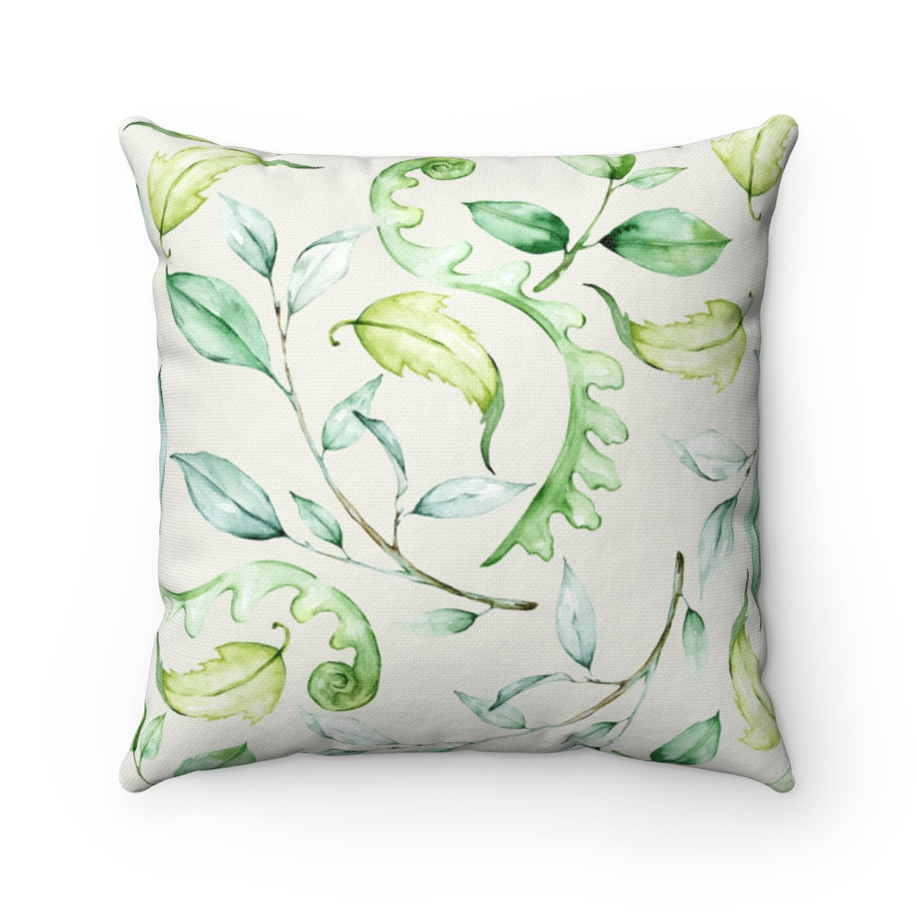 Boho Pillow Cover | Yellow Green Leaves