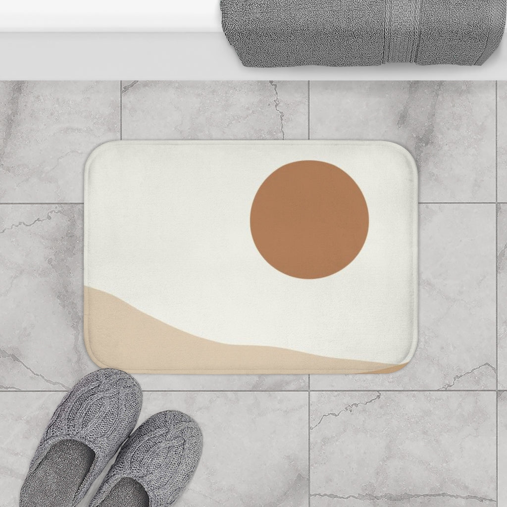 Abstract Bath Mat | Beige Moon