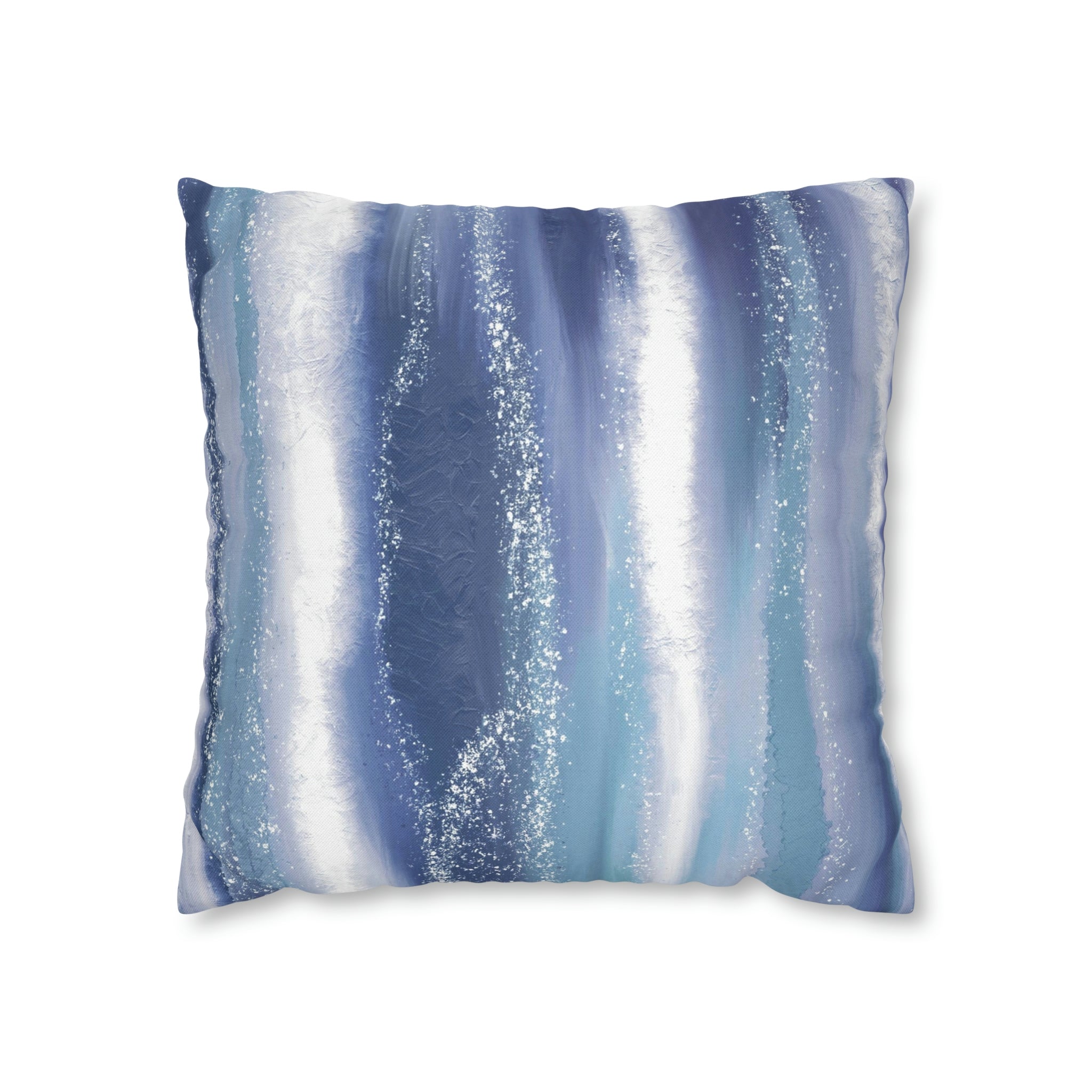 Abstract Pillow Cover | Navy Pale Blue White