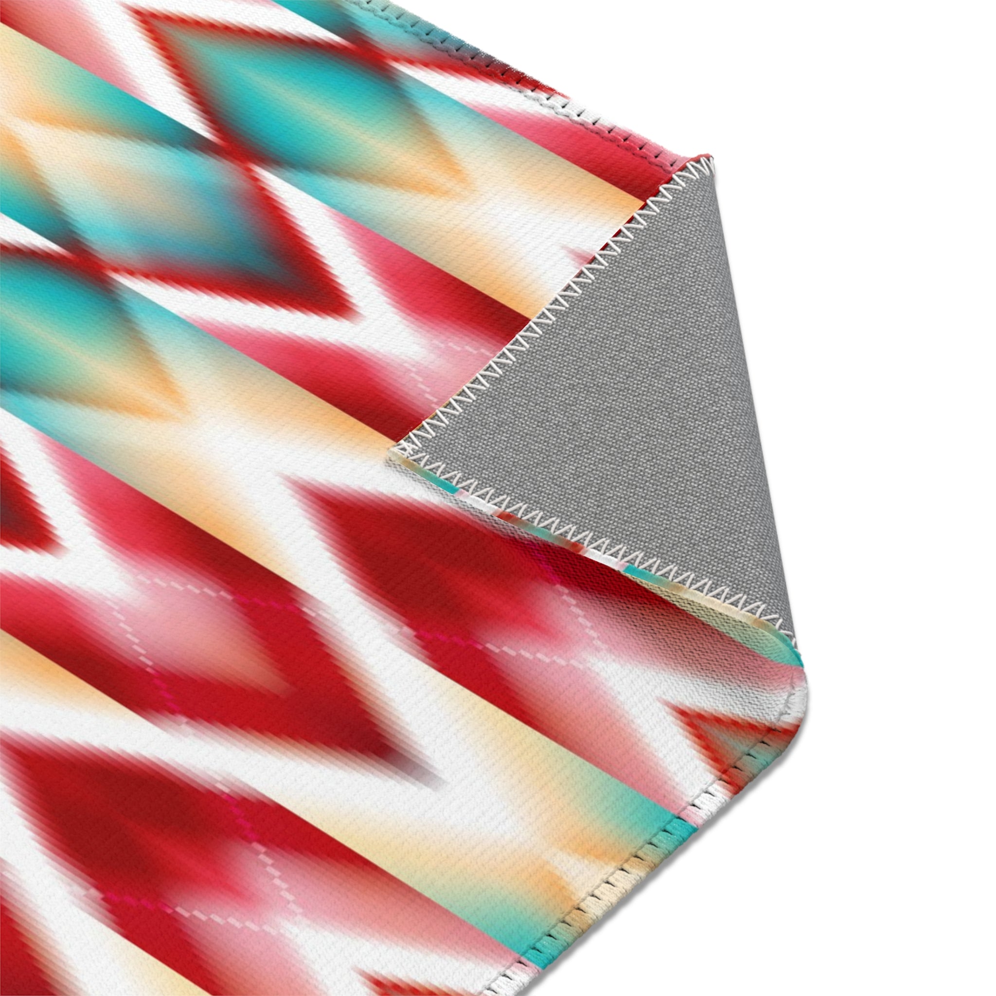 Tribal Area Rug | Red Pink Beige