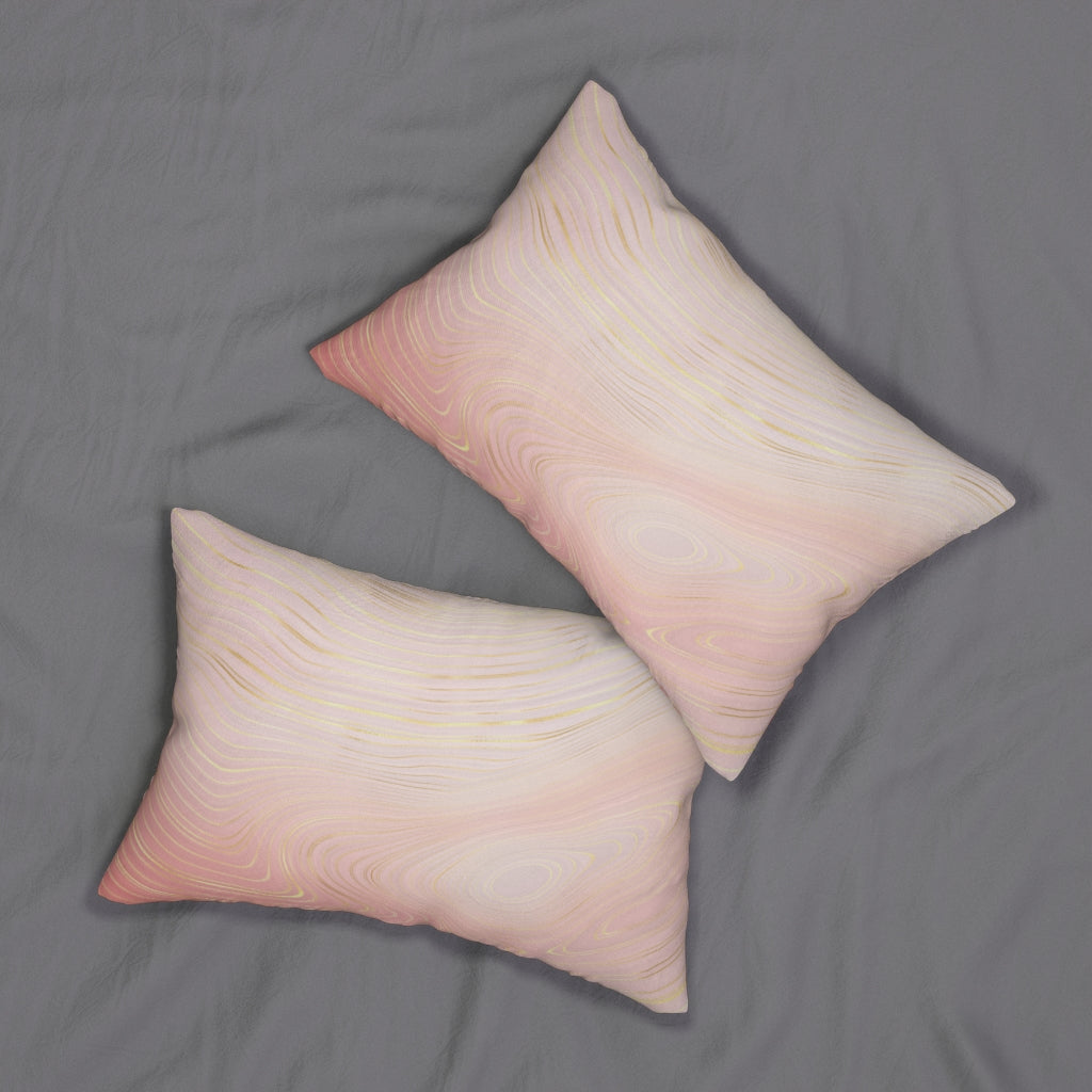Abstract Boho Lumbar Pillow | Blush Pink
