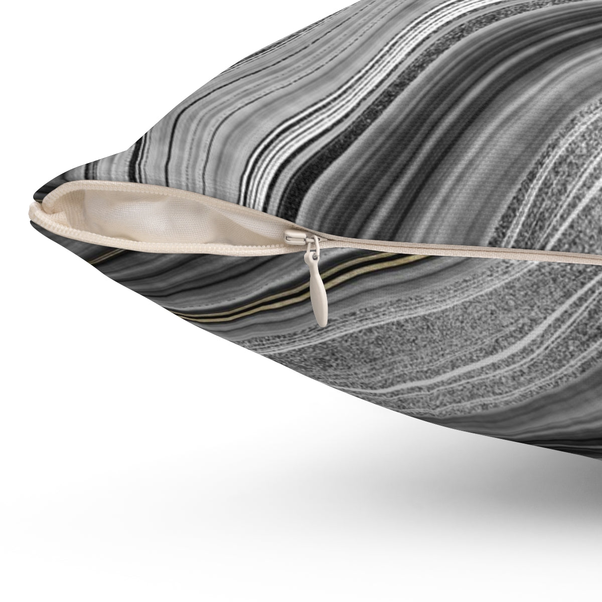 Marble Pillow Cover | Agate Black Grey