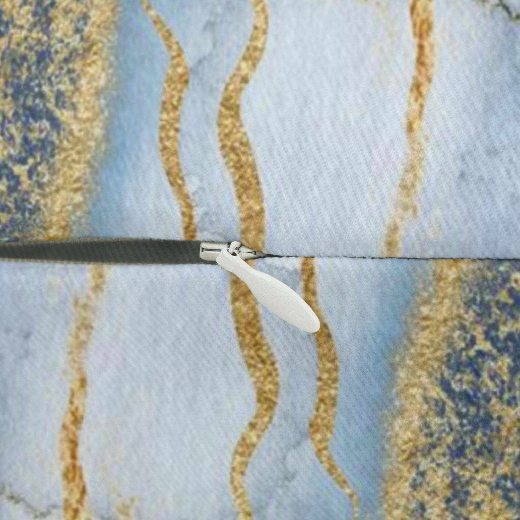 Abstract Lumbar Pillow | Denim Blue Ombre