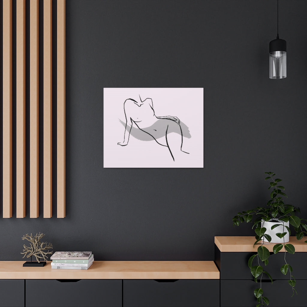 Abstract Canvas Wall Art | Blush Pink Floral