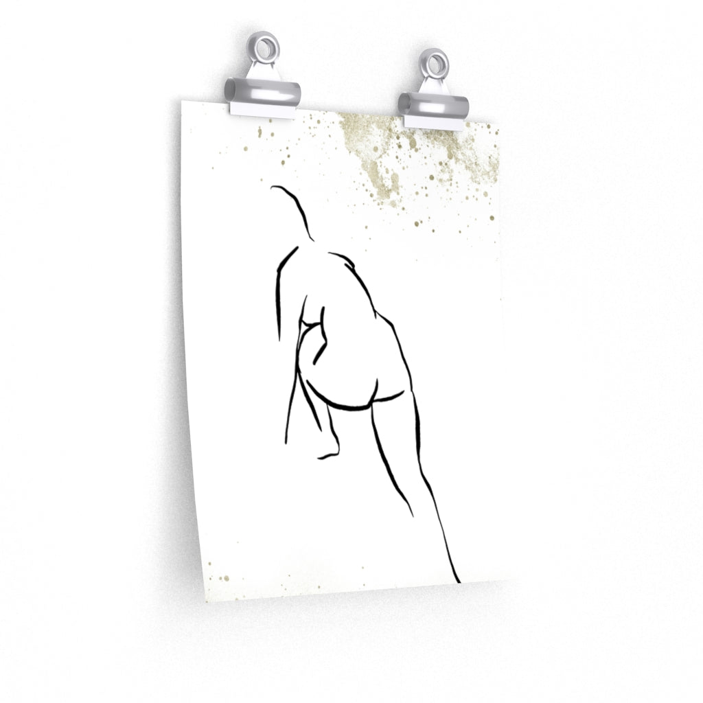Female Art | White Art Print | Poster