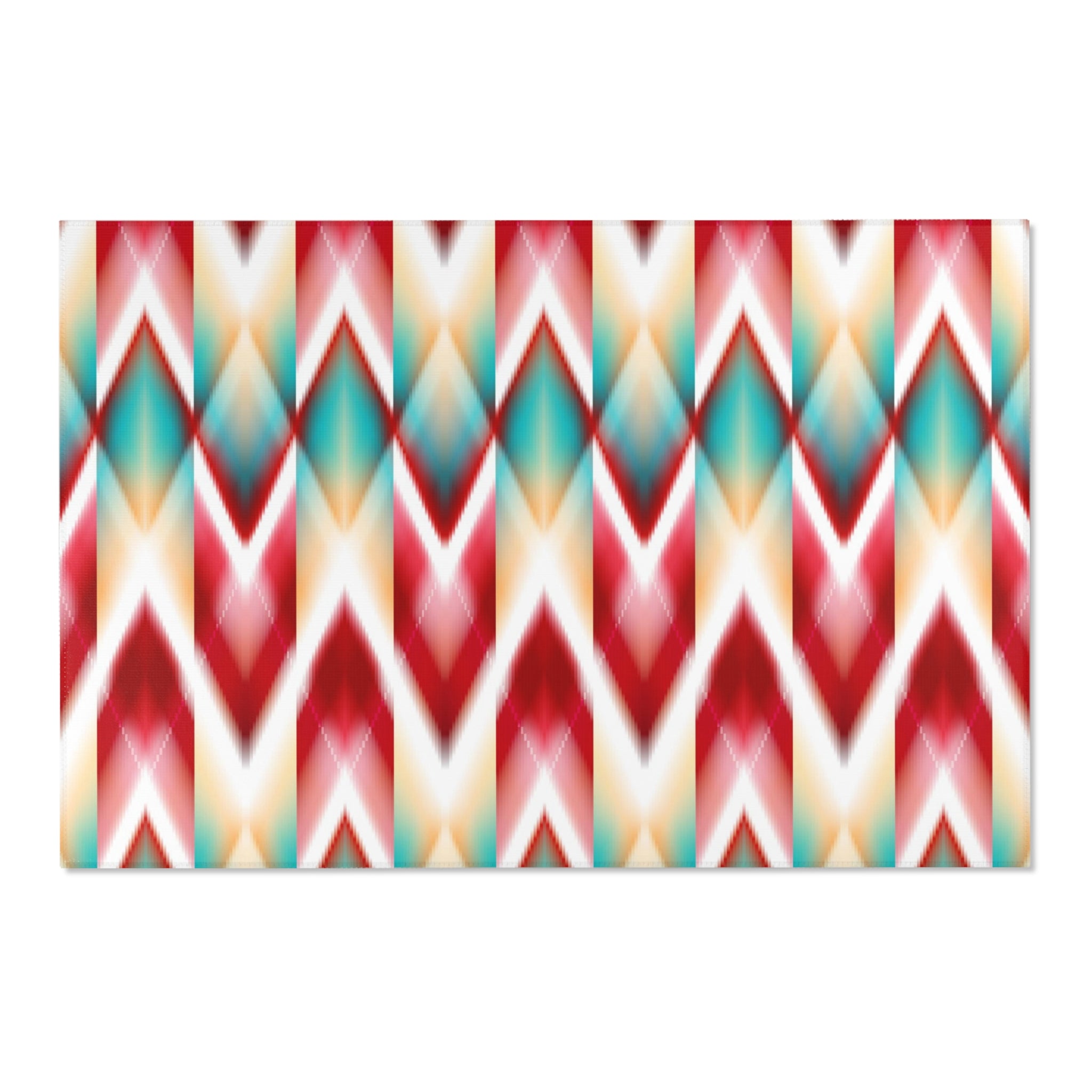 Tribal Area Rug | Red Pink Beige