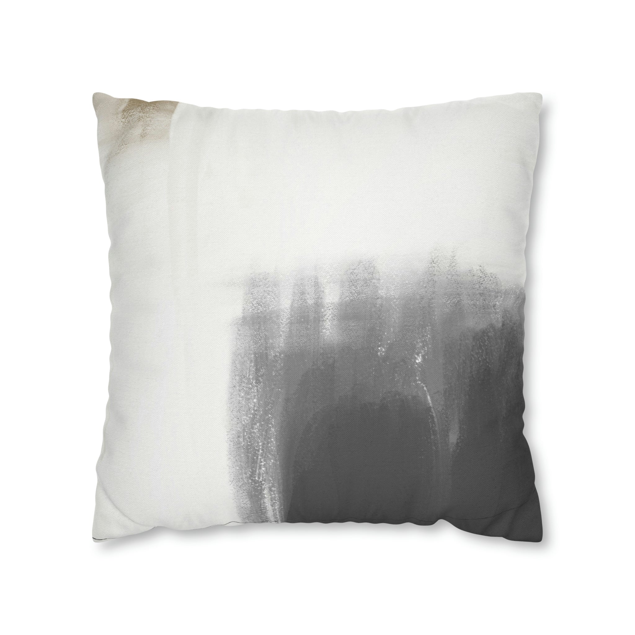 Abstract Boho Pillow Cover | Grey White