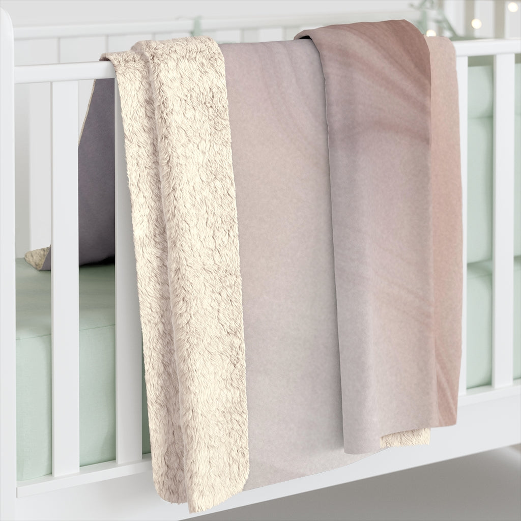 Soft Gray Lavender, Sandy Beige, Pastel Ombre Blanket