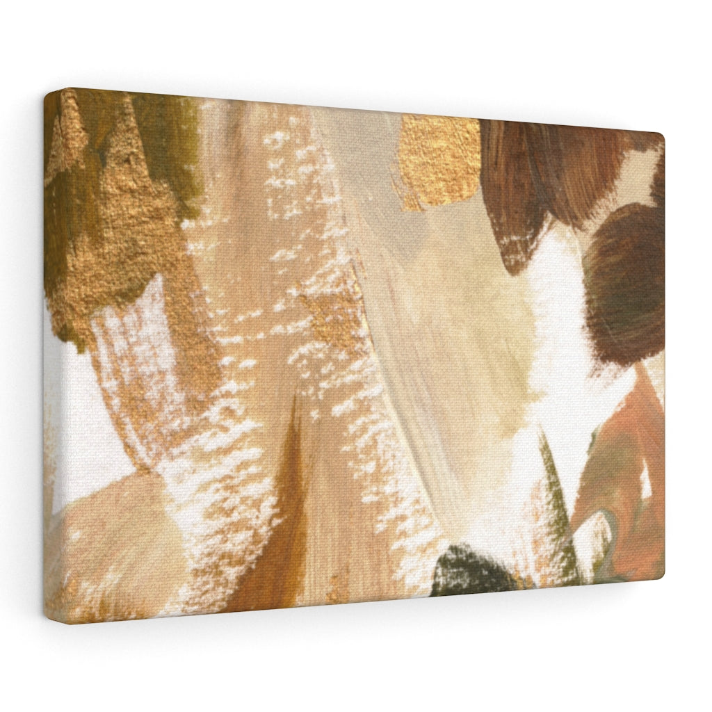 ABSTRACT WALL CANVAS ART | Brown White Beige Green