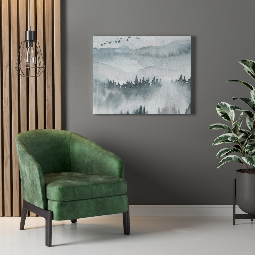 Nature Wall Canvas Art | Gray Woodlands