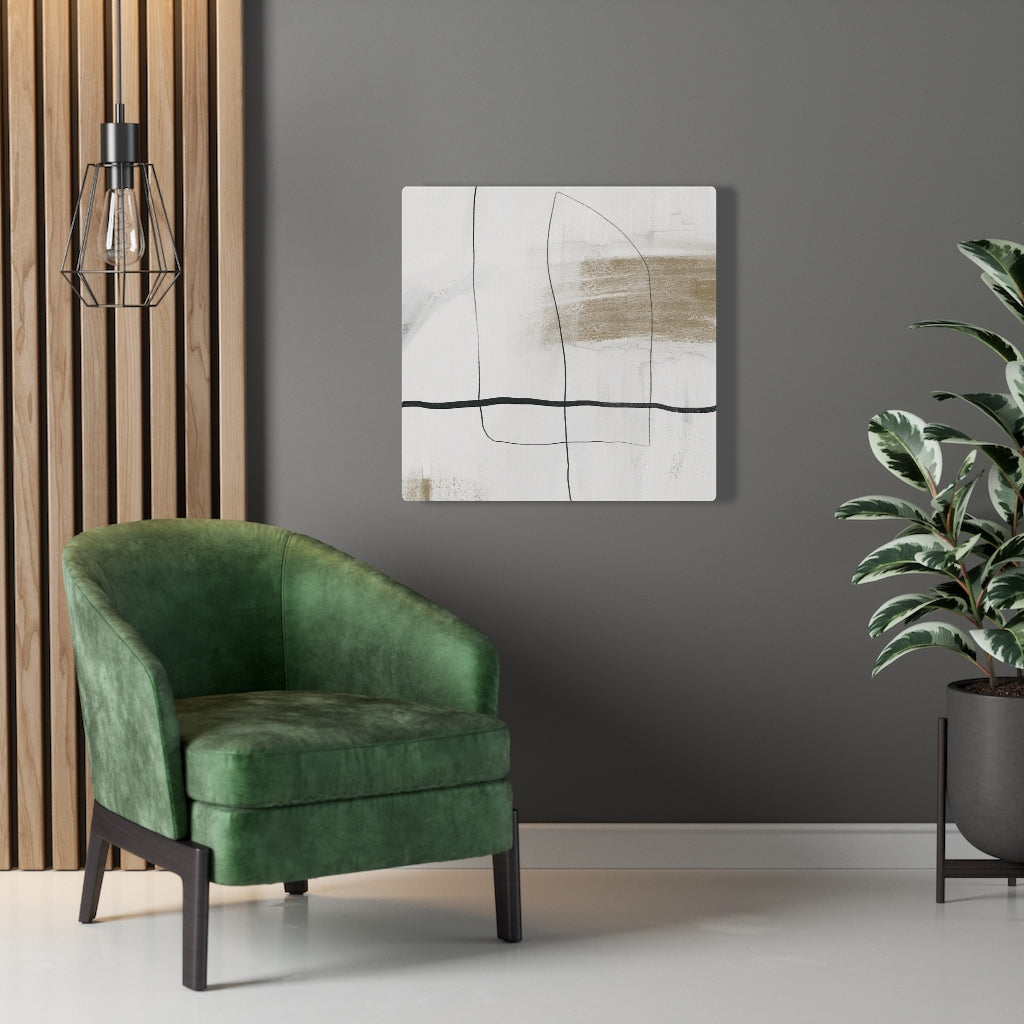 ABSTRACT WALL CANVAS ART | Brown Beige Black