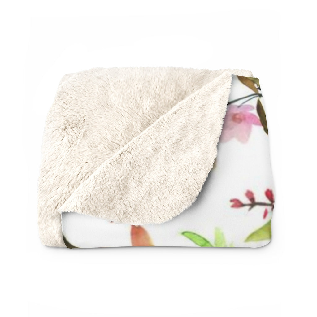 Floral Comfy Blanket | Lavander Cherry Blossom