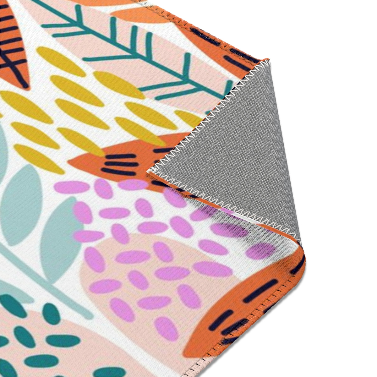 Floral Area Rug | Groovy Colorful Jungle Leaves