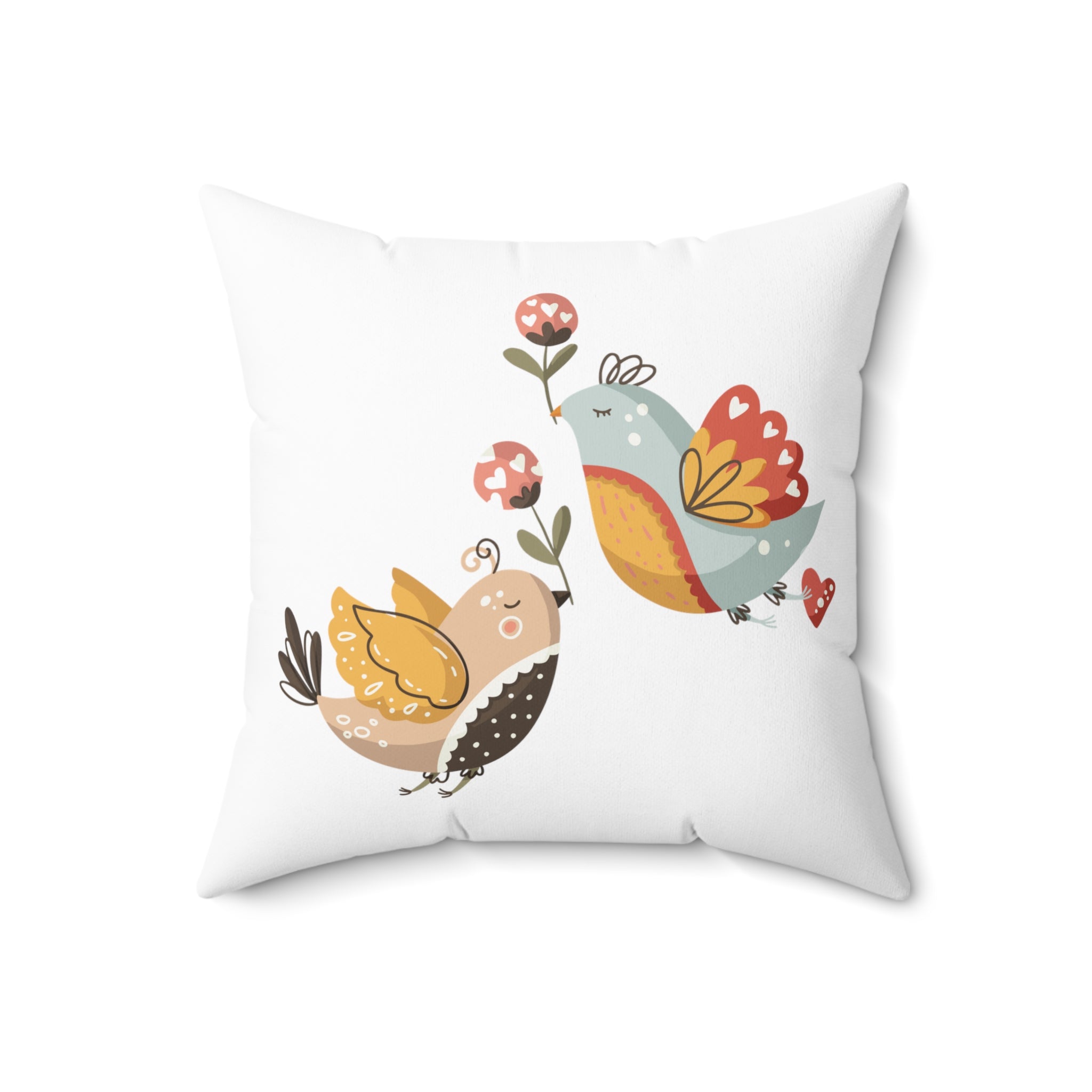 Swedish Folklore Pillow Cover | Love Birds