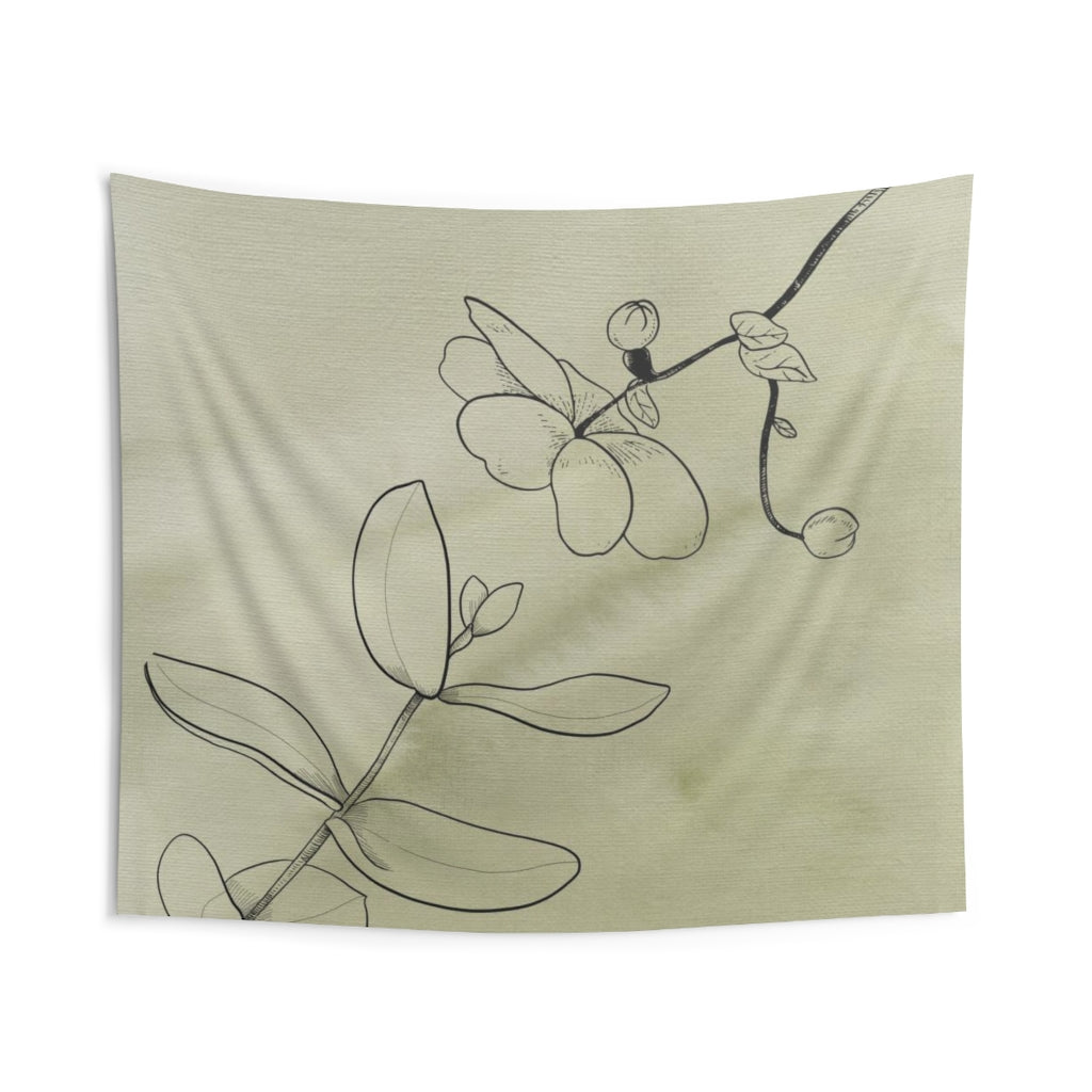 Floral Tapestry | Khaki Green Black