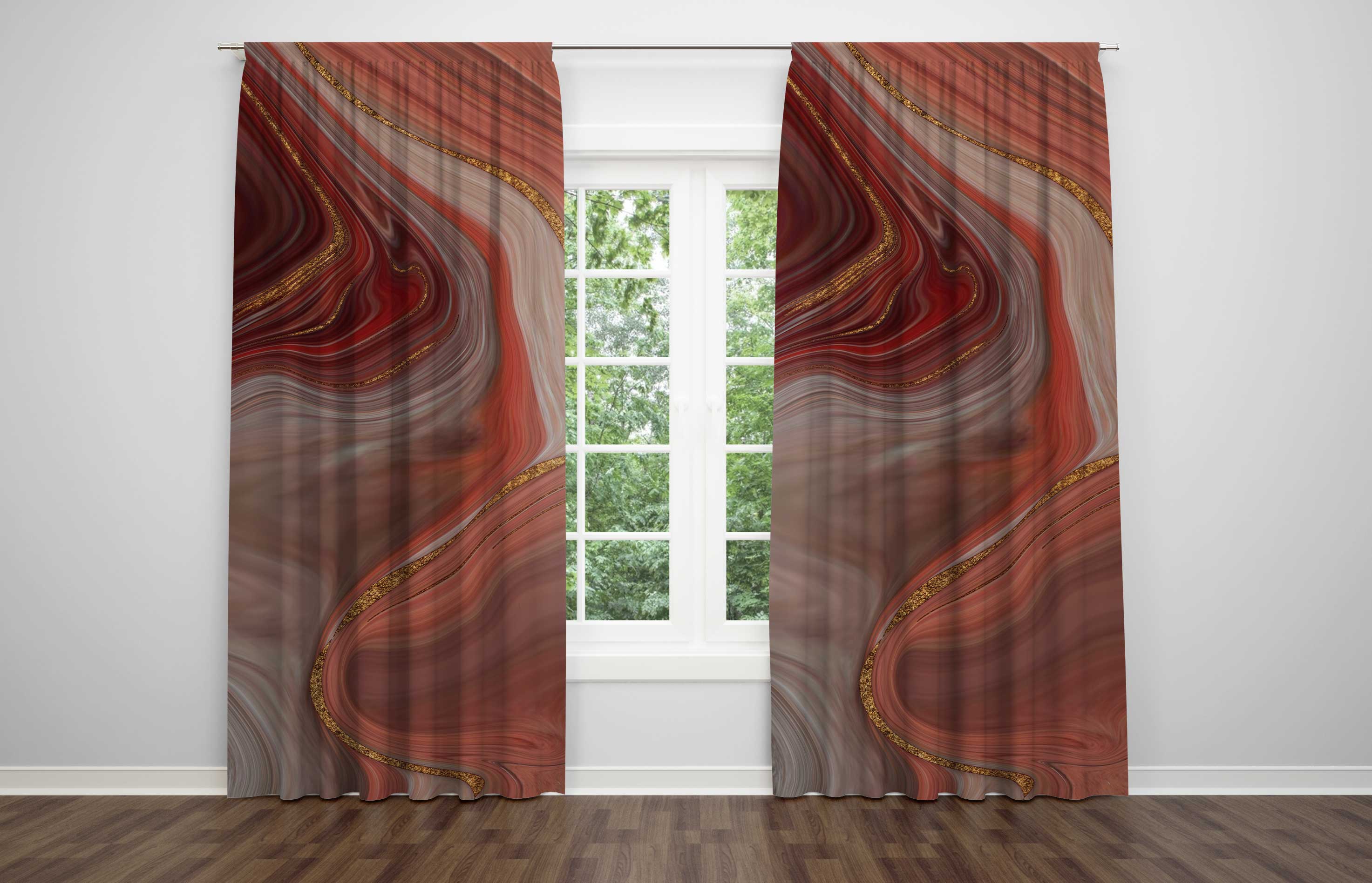modern abstract, unique window curtains