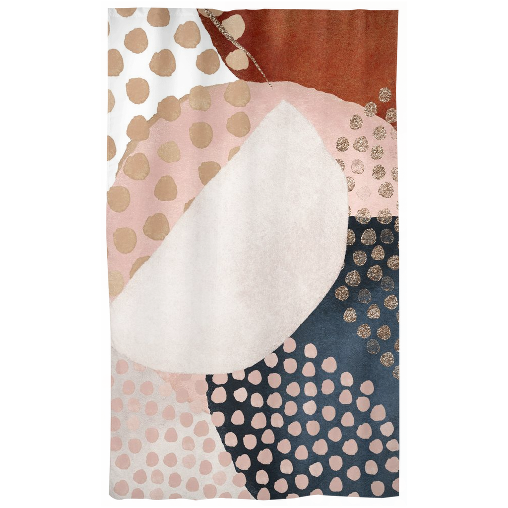 Abstract Window Curtains | Blush Dots