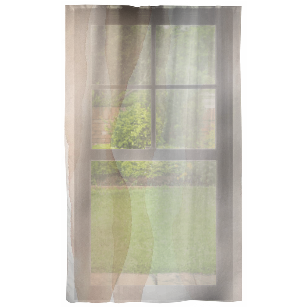Abstract Window Curtains | Blush Beige